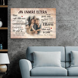An unsere Eltern - Eltern-Leinwand