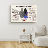 An meinen Schatz (an sie - Zeichenstil) - Paar-Leinwand