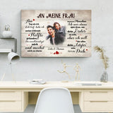 An meinen Schatz (an sie) - Paar-Leinwand