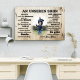 An unseren Sohn - Kinder-Leinwand