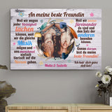 Liebe beste Freundin - Freunde-Leinwand