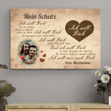 Ich will dich (Bildupload) - Paar-Leinwand