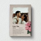 Definition Liebe - Paar-Leinwand