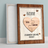 Zusammen sind wir perfekt! - Paar-Leinwand