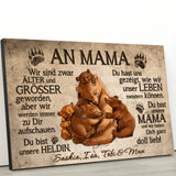 Mama Bär - Eltern-Leinwand