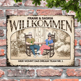 Willkommen - Outdoor-Türschild