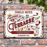 Willkommen auf der Terrasse - Outdoor-Türschild