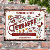 Willkommen auf der Terrasse - Outdoor-Türschild