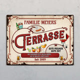 Gute Freunde, gute Zeit - Outdoor-Türschild