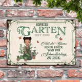 Gartenmädchen - Outdoor-Türschild