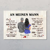 An meinen Schatz (an ihn) Zeichenstil - Paar-Poster