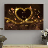 Leuchtende Liebe - Paar-Leinwand