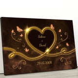 Leuchtende Liebe - Paar-Leinwand