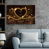 Leuchtende Liebe - Paar-Leinwand