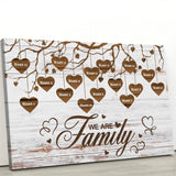 We are Family (Rustikal) - Familien-Leinwand