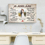 An meinen Schatz (an ihn) - Paar-Leinwand