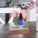 An meinen Schatz - Paar-Acrylaufsteller