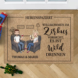 Personalisierte Fussmatte 70x50cm mit Namen und witzigem Spruch von Love & Faith