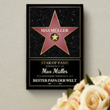 Leinwand "Bester Papa der Welt" mit Namen personalisiert von Love & Faith zum Vatertag