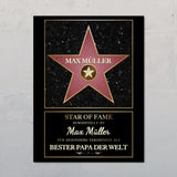 Poster "Bester Papa der Welt" mit Namen personalisiert von Love & Faith zum Vatertag