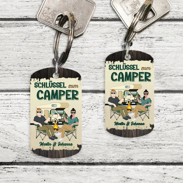 Camping Couple - Paar-Schlüsselanhänger