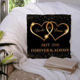 Goldene Herzen - Paar-Kissen