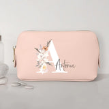 rosa PU Kosmetiktasche 0,75 Liter klein mit Initiale und Name personalisiert von Love & Faith