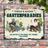Unser Gartenparadies - Outdoor-Türschild