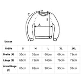 Größentabelle Pullover für Papa personalisiert mit Kindernamen zum Vatertag von Love & Faith