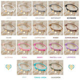 Farbvergleich Lederarmband mit Gravur von gold Herzanhängern personalisierte Geschenkidee von Love & Faith