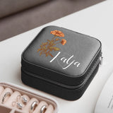 Schwarzes Schmucketui aus PU Leder mit Personalisierung - gefertigt von Love & Faith