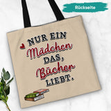 Bücherliebe - Personalisierte Tragetasche für Buchliebhaberinnen