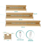 LED Aufsteller Größenvergleich mit Holzsockel mit bis zu 15 Geburtsblumen und Namen personalisieren von Love & Faith