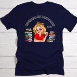 Bücherliebe - Personalisiertes T-Shirt für Buchliebhaberinnen mit Namen