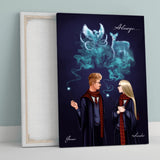 Zauber-Liebe - Paar-Leinwand