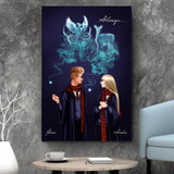 Zauber-Liebe - Paar-Leinwand