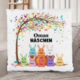 Omas Häschen - Personalisiertes Kissen für Oma und Mama