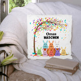 Omas Häschen - Personalisiertes Kissen für Oma und Mama