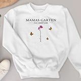 Hier wächst Liebe - Personalisierter Sweater für Mama und Oma mit Geburtsblumen und Namen