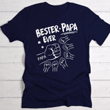 Bester Papa Ever - Personalisiertes T-Shirt für Papa und Opa (dunkel)