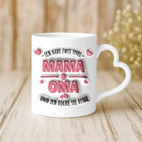 Weiße Tasse mit Herzhenkel und personalisiertem Namen – romantische Geschenkidee von Love & Faith