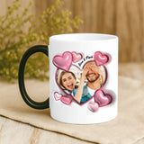 Magische Tasse mit Thermo-Farbwechsel und personalisiertem Namen – witzige Geschenkidee von Love & Faith