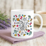 Weiße Tasse mit personalisiertem Spruch und Namen – individuelle Geschenkidee von Love & Faith