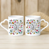 Weiße Tasse mit Herzhenkel und personalisiertem Namen – romantische Geschenkidee von Love & Faith