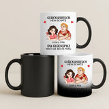 Magische Tasse mit Thermo-Farbwechsel und personalisiertem Namen – witzige Geschenkidee von Love & Faith