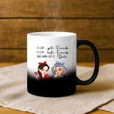 Personalisierte Tasse mit Illustration und Namen für beste Freundinnen – Beste Freunde – Motiv 8