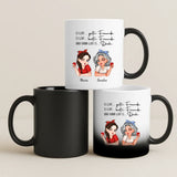 Magische Tasse mit Thermo-Farbwechsel und personalisiertem Namen – witzige Geschenkidee von Love & Faith