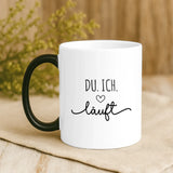 Magische Tasse mit Thermo-Farbwechsel und personalisiertem Namen – witzige Geschenkidee von Love & Faith