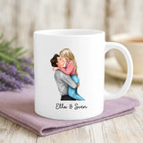 Weiße Tasse mit personalisiertem Spruch und Namen – individuelle Geschenkidee von Love & Faith