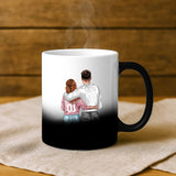 Magische Tasse mit Thermo-Farbwechsel und personalisiertem Namen – witzige Geschenkidee von Love & Faith